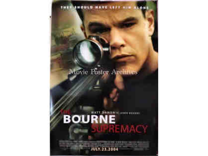 BOURNE SUPREMACY, 2004, movie poster, Matt Damon, Brian Cox, Julia Stiles, Karl Urban