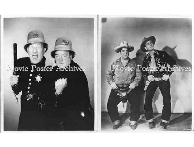 ABBOTT AND COSTELLO, group of black and white classic celebrity portraits, stills or photos