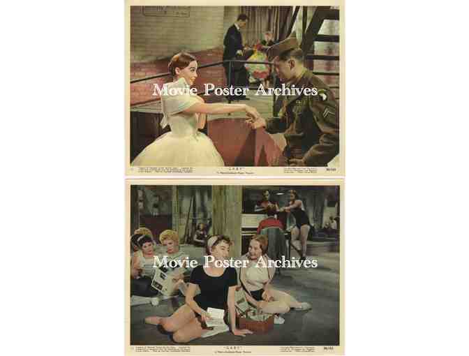 GABY, 1956, mini lobby card set, Leslie Caron, John Kerr, Cedric Hardwicke, James Best