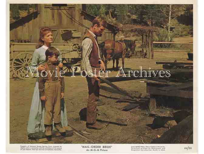 MAIL-ORDER BRIDE, 1964, mini lobby card set, Buddy Ebsen, Lois Nettleton, Barbara Luna.