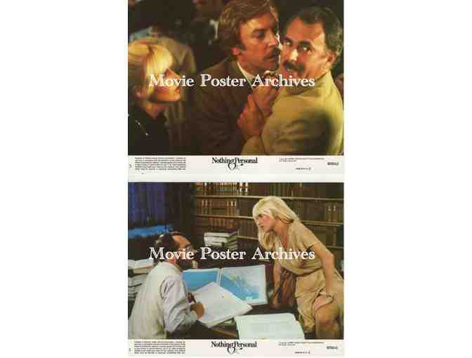 NOTHING PERSONAL, 1980, mini lobby card set, Donald Sutherland, Suzanne Somers