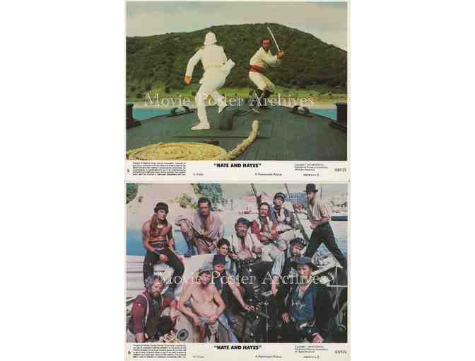 NATE AND HAYES, 1983, mini lobby card set, Tommy Lee Jones, Michael O'Keefe.