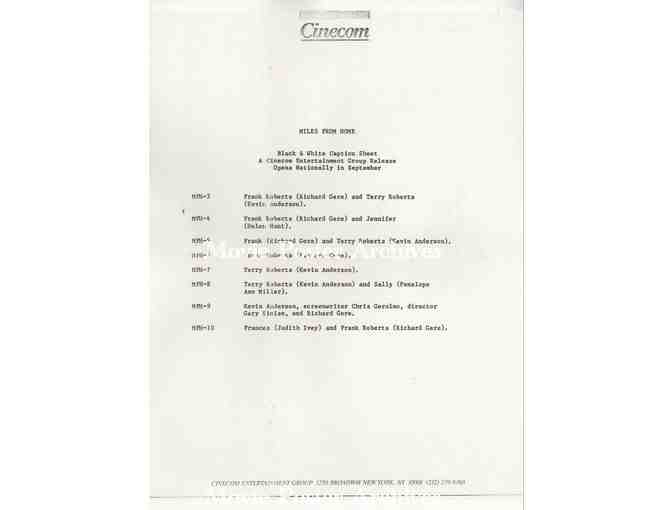 MILES FROM HOME, 1988, movie stills, Richard Gere, Helen Hunt, John Malkovich