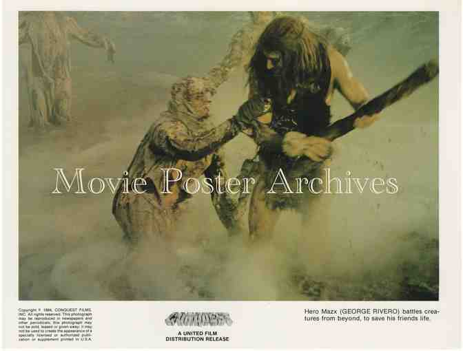 CONQUEST, 1984, mini lobby card set, George Rivero, Maria Scola and Sabrina Sellers