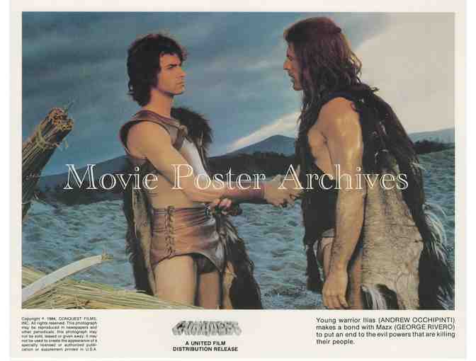 CONQUEST, 1984, mini lobby card set, George Rivero, Maria Scola and Sabrina Sellers