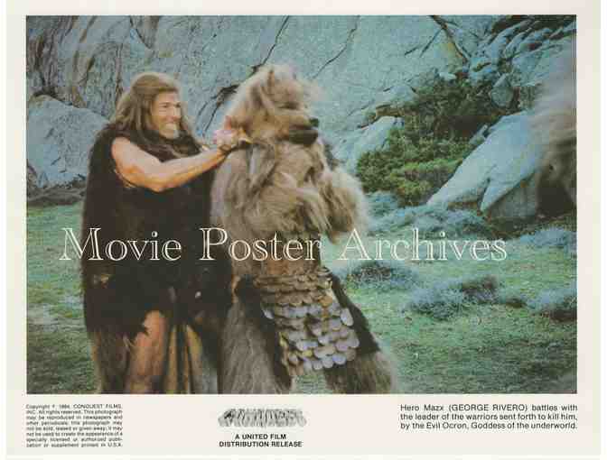 CONQUEST, 1984, mini lobby card set, George Rivero, Maria Scola and Sabrina Sellers