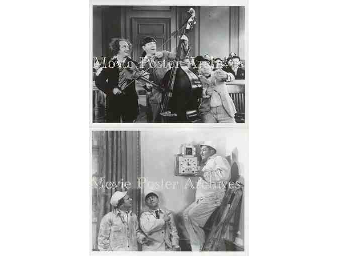 THREE STOOGES, 10 CLASSIC PHOTOS, GROUP A, Curly, Mo and Shemp Howard, Larry Fine.