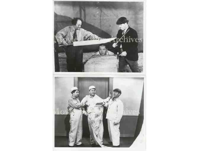 THREE STOOGES, 10 CLASSIC PHOTOS, GROUP B, Curly, Mo and Shemp Howard, Larry Fine.