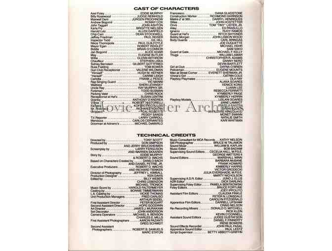 BEVERLY HILLS COP II, 1987, program, Eddie Murphy, Judge Reinhold, Chris Rock, Paul Reiser