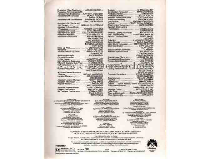 BEVERLY HILLS COP II, 1987, program, Eddie Murphy, Judge Reinhold, Chris Rock, Paul Reiser