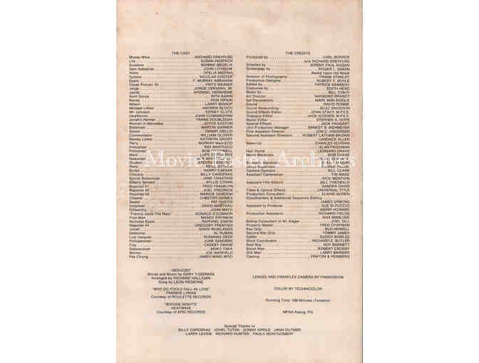 BIG FIX, 1978, program, Richard Dreyfuss, John Lithgow, Bonnie Bedelia