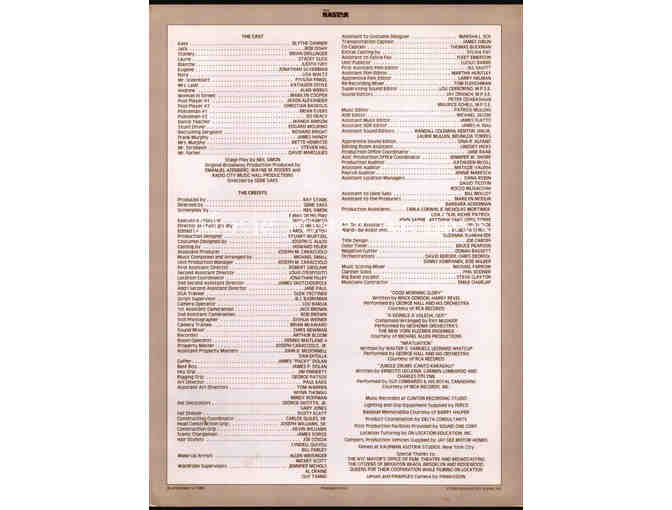 BRIGHTON BEACH MEMOIRS, 1986, program, Blythe Danner, Jason Alexander