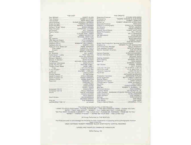 I WANNA HOLD YOUR HAND, 1978, program, Beatlemania, Nancy Allen, Bobby Di Cicco, Marc McClure