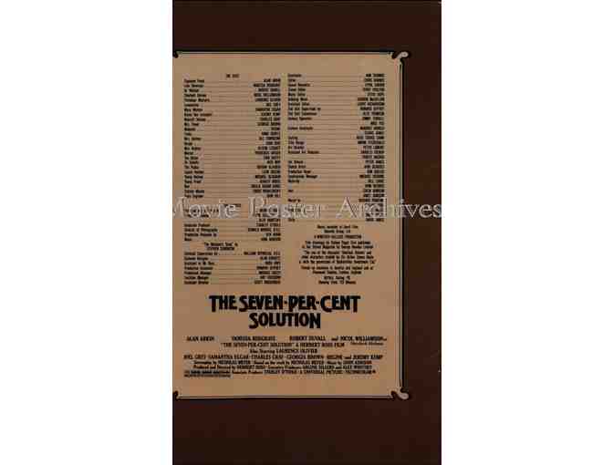 SEVEN-PER-CENT SOLUTION, 1976, program, Alan Arkin, Vanessa Redgrave, Robert Duvall, Joel Grey