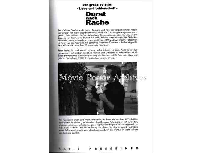 DURST NACH RACHE, 1995, pressbook, Gila von Weitershausen, Anja Kruse