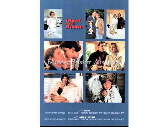 DURST NACH RACHE, 1995, pressbook, Gila von Weitershausen, Anja Kruse