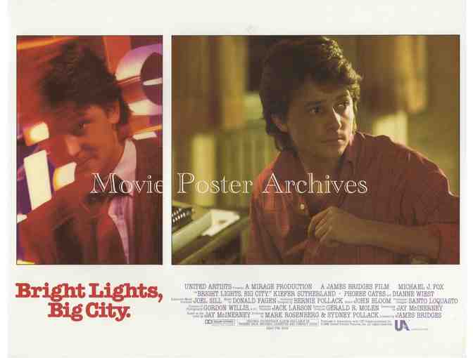 BRIGHT LIGHTS, BIG CITY, 1988, lobby card set, Michael J. Fox, Keifer Sutherland