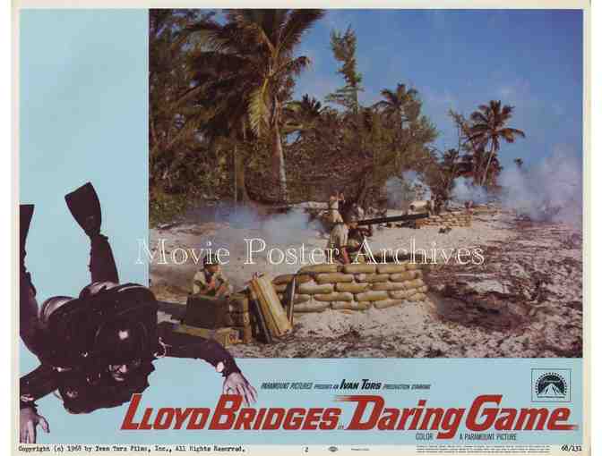 DARING GAME, 1968, lobby card set, Lloyd Bridges, Michael Ansara, scuba diving.