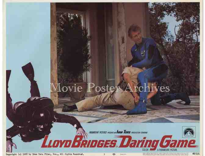DARING GAME, 1968, lobby card set, Lloyd Bridges, Michael Ansara, scuba diving.