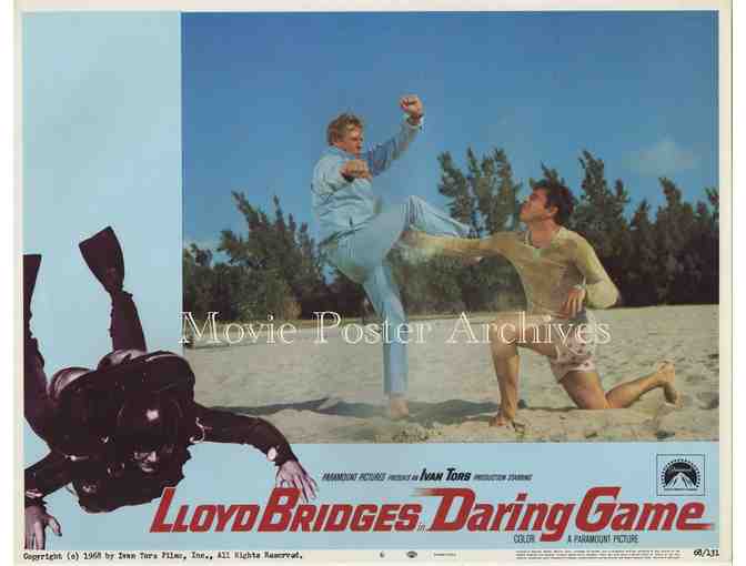 DARING GAME, 1968, lobby card set, Lloyd Bridges, Michael Ansara, scuba diving.