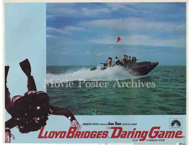 DARING GAME, 1968, lobby card set, Lloyd Bridges, Michael Ansara, scuba diving.