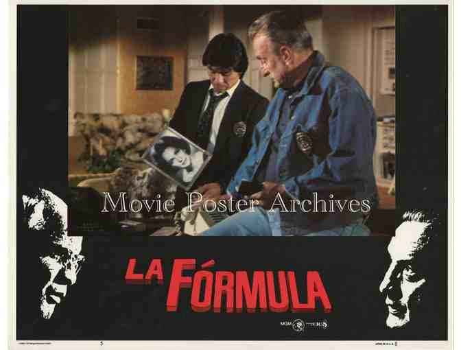 FORMULA, 1980, lobby card set, Marlon Brando, George C. Scott, John Gielgud