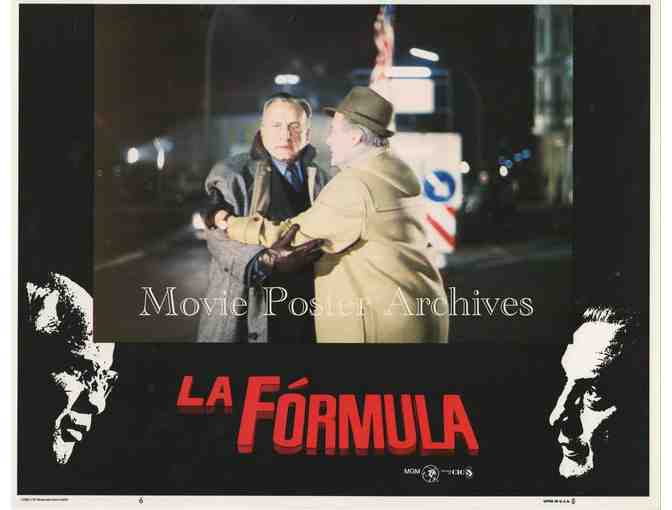 FORMULA, 1980, lobby card set, Marlon Brando, George C. Scott, John Gielgud
