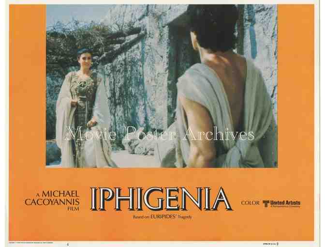 IPHIGENIA, 1978, lobby card set, Irene Papas, Papamoschou, Greek tragedy.