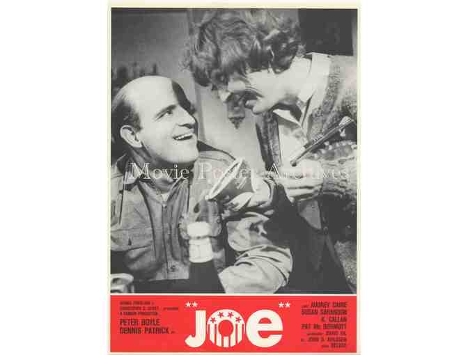 JOE, 1970, lobby card set, Peter Boyle, Susan Sarandon, Patrick McDermott, Dennis Patrick.