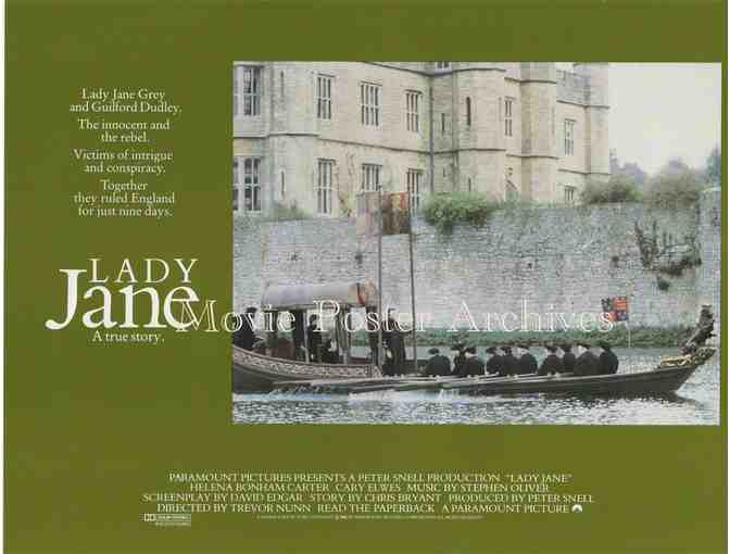 LADY JANE, 1986, lobby card set, Helena Bonham Carter, Cary Elwes, Patrick Stewart