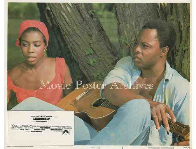 LEADBELLY, 1976, lobby card set, Roger E. Mosley, Madge Sinclair, blues musical biography.