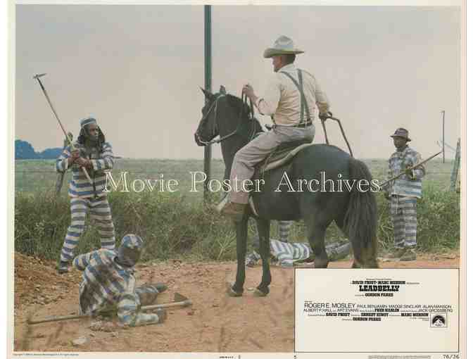 LEADBELLY, 1976, lobby card set, Roger E. Mosley, Madge Sinclair, blues musical biography.
