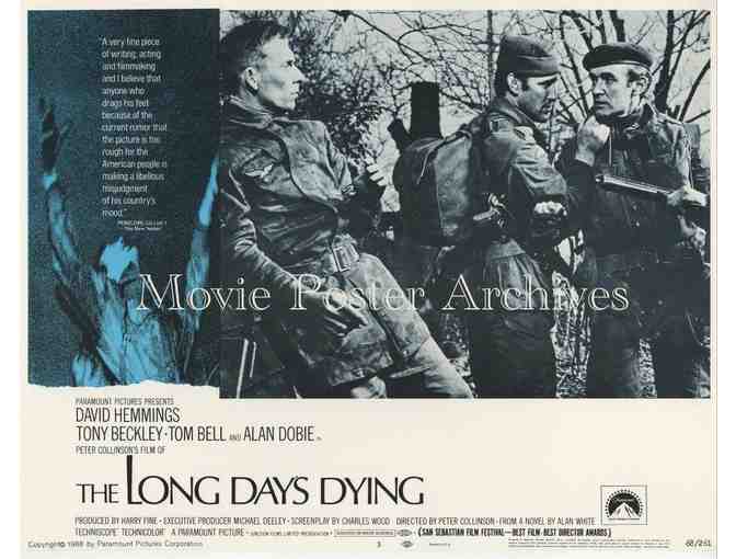 LONG DAYS DYING, 1968, lobby card set, David Hemmings, Tony Beckley, Tom Bell.