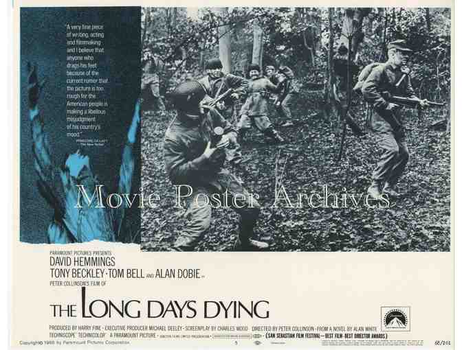 LONG DAYS DYING, 1968, lobby card set, David Hemmings, Tony Beckley, Tom Bell.