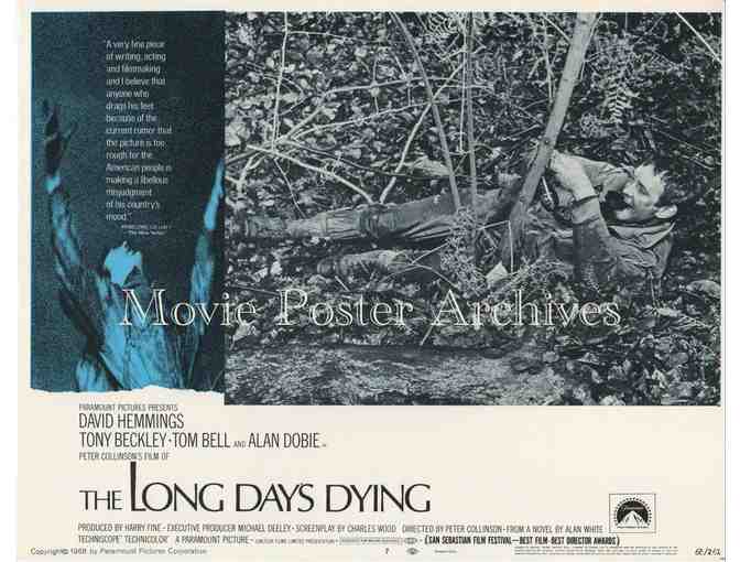 LONG DAYS DYING, 1968, lobby card set, David Hemmings, Tony Beckley, Tom Bell.