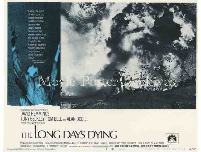 LONG DAYS DYING, 1968, lobby card set, David Hemmings, Tony Beckley, Tom Bell.