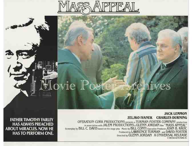 MASS APPEAL, 1984, lobby card set, Jack Lemmon, Charles Durning, Louise Latham