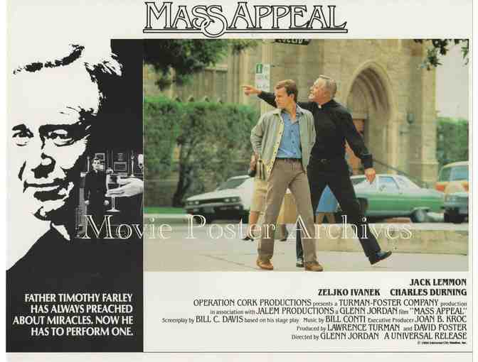 MASS APPEAL, 1984, lobby card set, Jack Lemmon, Charles Durning, Louise Latham