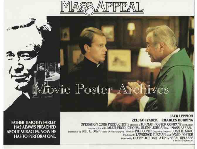 MASS APPEAL, 1984, lobby card set, Jack Lemmon, Charles Durning, Louise Latham