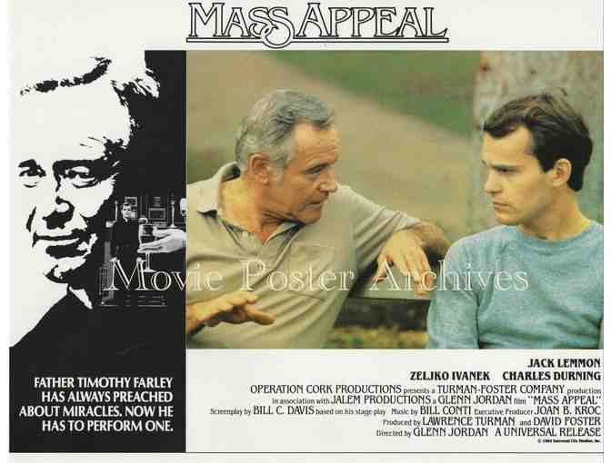 MASS APPEAL, 1984, lobby card set, Jack Lemmon, Charles Durning, Louise Latham