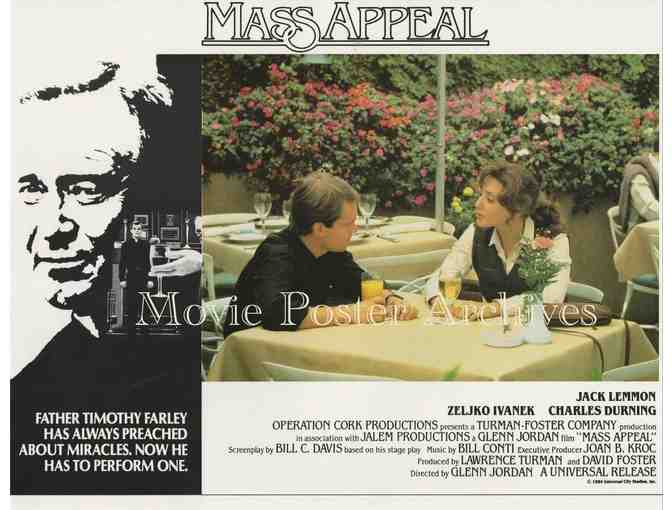 MASS APPEAL, 1984, lobby card set, Jack Lemmon, Charles Durning, Louise Latham