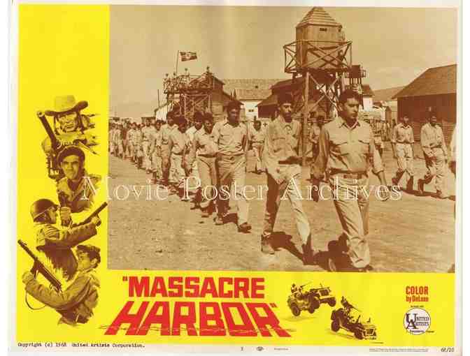MASSACRE HARBOR, 1968, lobby card set, Christopher George, Claudine Longet, Gary Raymond.