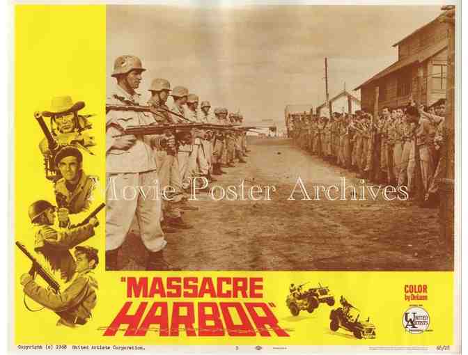MASSACRE HARBOR, 1968, lobby card set, Christopher George, Claudine Longet, Gary Raymond.