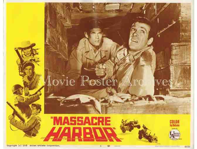 MASSACRE HARBOR, 1968, lobby card set, Christopher George, Claudine Longet, Gary Raymond.
