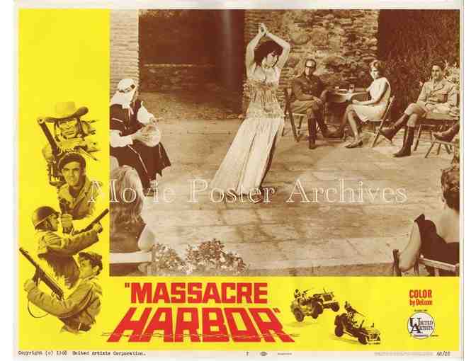 MASSACRE HARBOR, 1968, lobby card set, Christopher George, Claudine Longet, Gary Raymond.