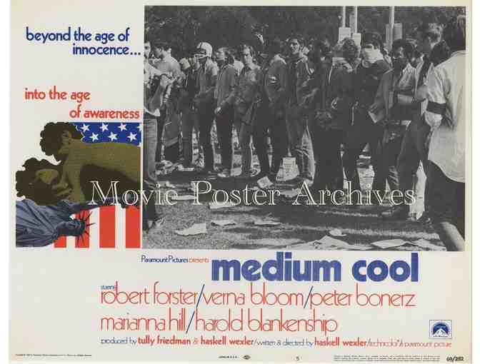 MEDIUM COOL, 1969, lobby card set, Robert Forster, Peter Boyle, Verna Bloom