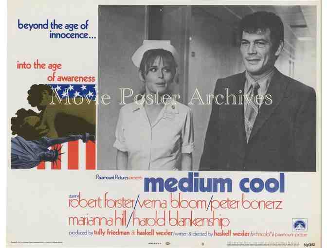 MEDIUM COOL, 1969, lobby card set, Robert Forster, Peter Boyle, Verna Bloom
