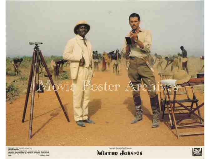 MISTER JOHNSON, 1991, lobby card set, Pierce Brosnan, Edward Woodward, Denis Quilley.