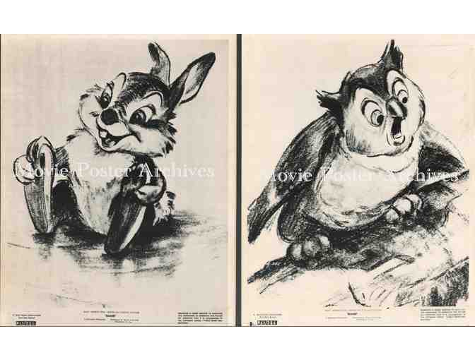 BAMBI, 1942, movie stills, Sketch set, Walt Disney animated feature