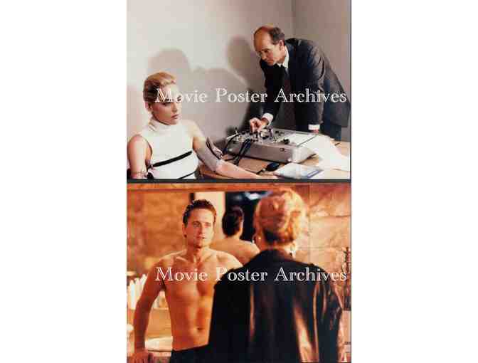 BASIC INSTINCT, 1992, color photos, Michael Douglas, Sharon Stone, George Dzundza.